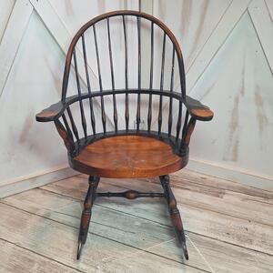 Windsor Spindle Back Doll Rocking Chair Brown Black American Girl Dolls READ